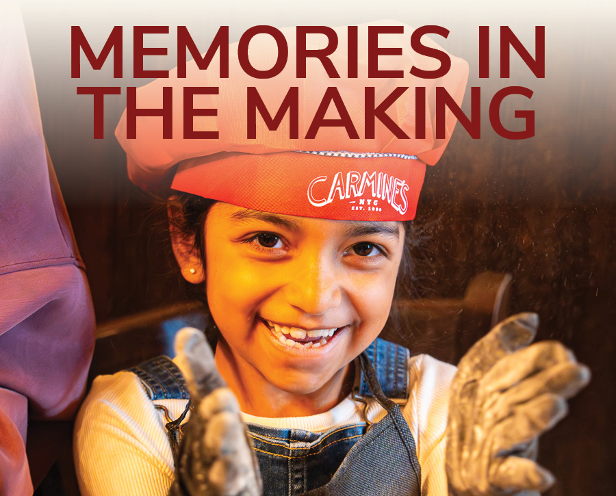 A child enjoys making pasta and memories.