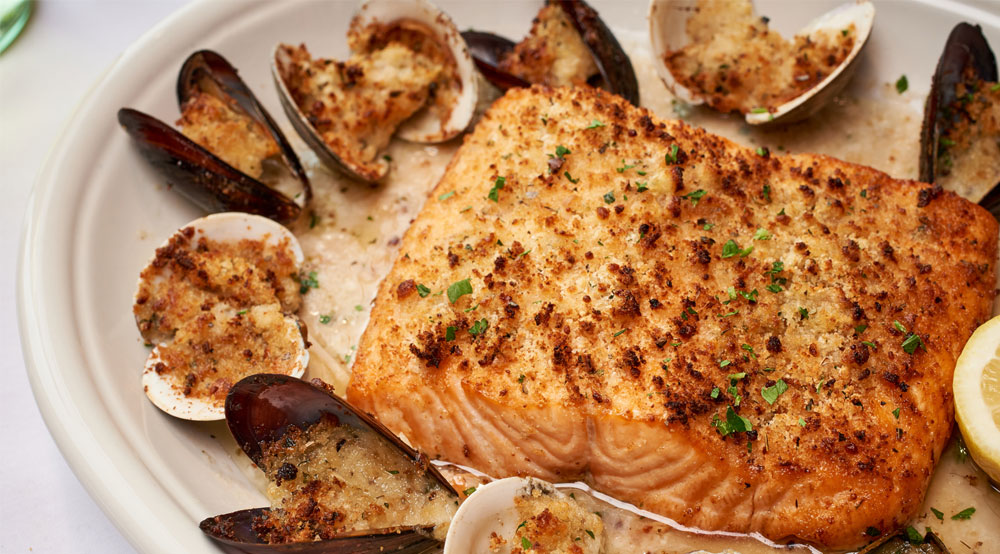 Salmon Oreganata
