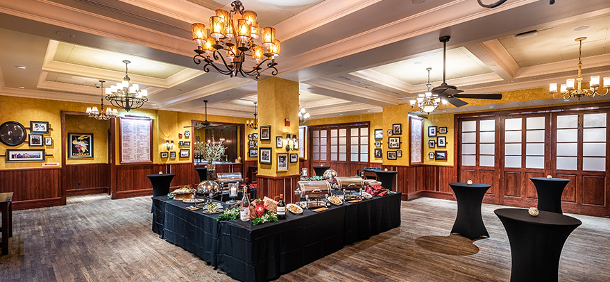 Cocktail and Buffet Set-Up with Bar