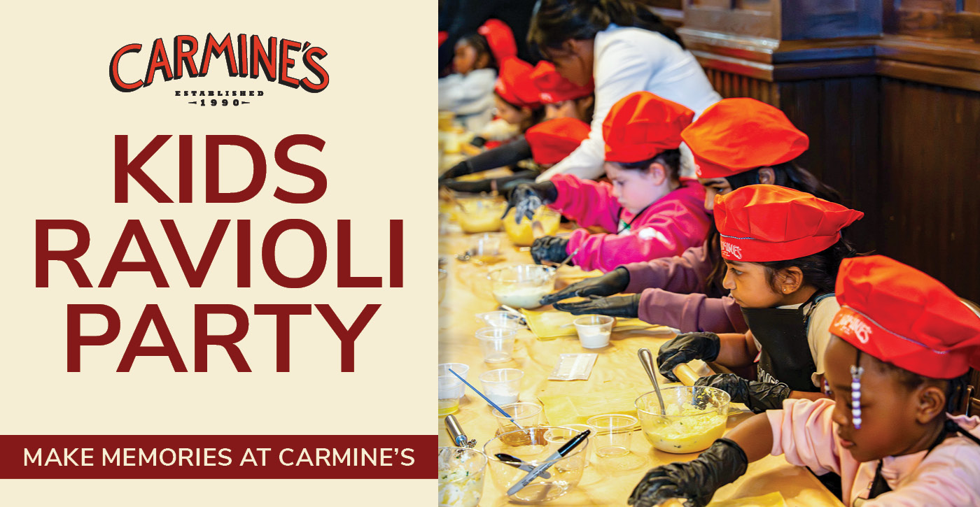 Kids Ravioli Party at Carmine’s Upper West Side