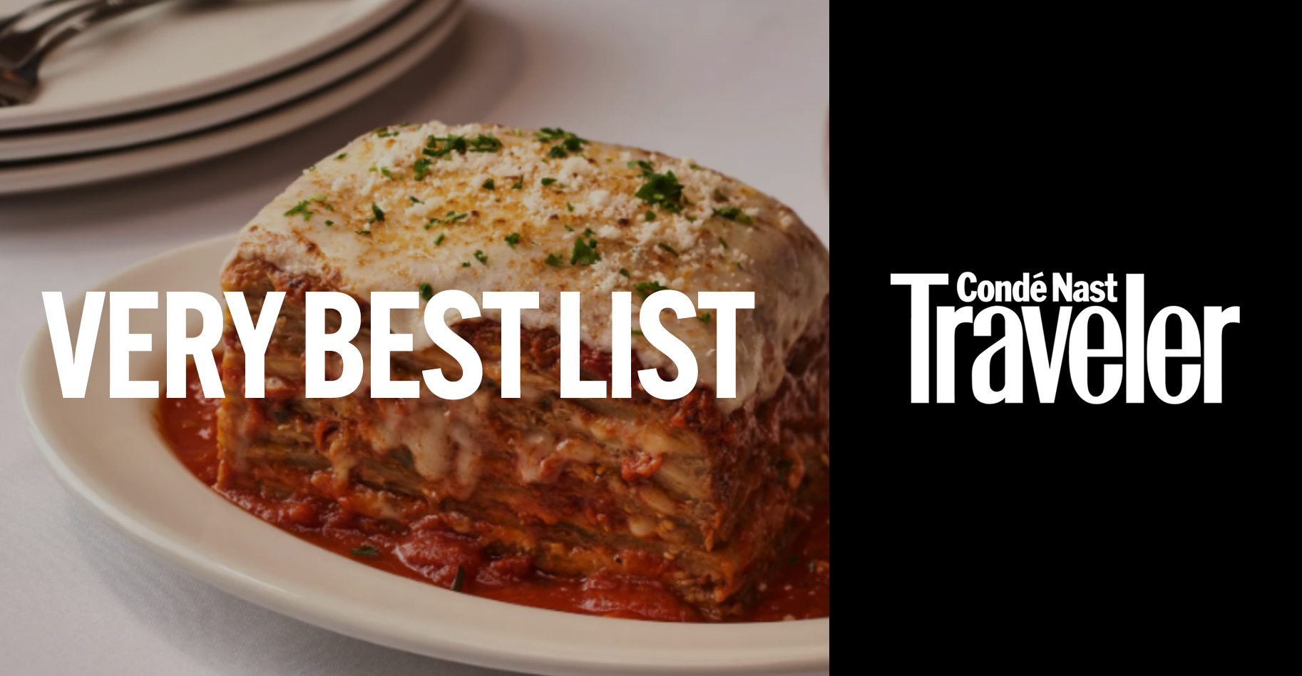 Carmine’s Featured in Condé Nast Traveler’s “The Very Best Italian Restaurants in New York City”